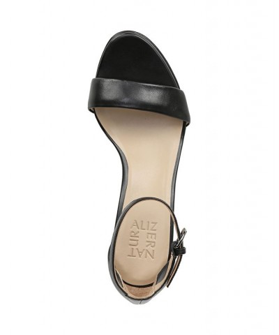 Vera Ankle Strap Sandals Black Leather $35.99 Shoes