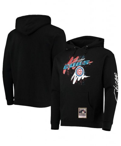 Men's Black Chicago Cubs Hyper Hoops Pullover Hoodie $52.50 Sweatshirt