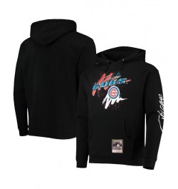 Men's Black Chicago Cubs Hyper Hoops Pullover Hoodie $52.50 Sweatshirt