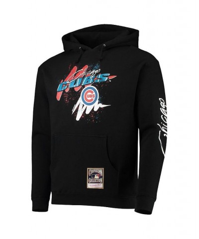 Men's Black Chicago Cubs Hyper Hoops Pullover Hoodie $52.50 Sweatshirt