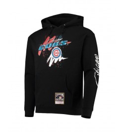 Men's Black Chicago Cubs Hyper Hoops Pullover Hoodie $52.50 Sweatshirt