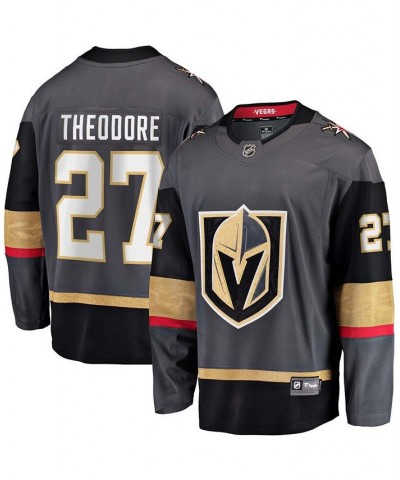 Men's Shea Theodore Gray Vegas Golden Knights Home Premier Breakaway Player Jersey $49.35 Jersey