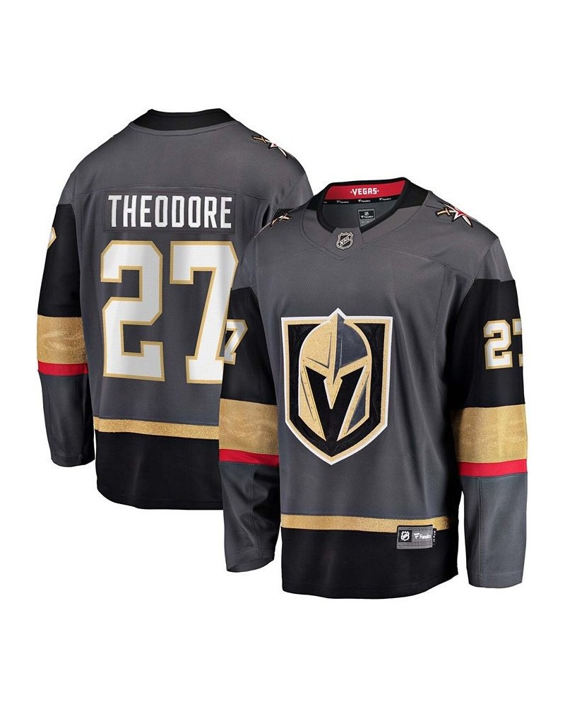 Men's Shea Theodore Gray Vegas Golden Knights Home Premier Breakaway Player Jersey $49.35 Jersey