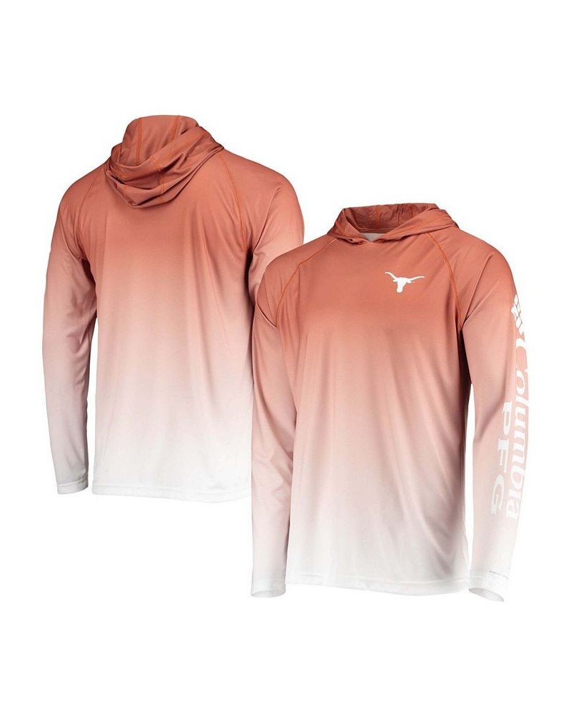 Men's Burnt Orange Texas Longhorns Terminal Tackle Omni-Shade UPF 50 Long Sleeve Hooded T-shirt $25.85 T-Shirts