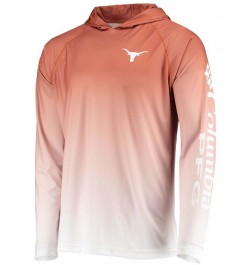 Men's Burnt Orange Texas Longhorns Terminal Tackle Omni-Shade UPF 50 Long Sleeve Hooded T-shirt $25.85 T-Shirts