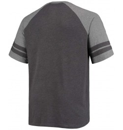 Men's Big and Tall Charcoal, Heathered Gray Cincinnati Bengals Two-Stripe Tri-Blend Raglan T-shirt $19.60 T-Shirts