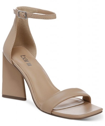 Women's Appel Two-Piece Flared-Heel Dress Sandals Tan/Beige $28.95 Shoes