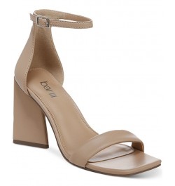 Women's Appel Two-Piece Flared-Heel Dress Sandals Tan/Beige $28.95 Shoes