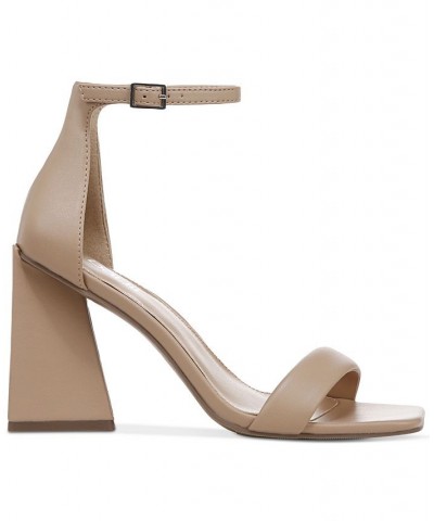 Women's Appel Two-Piece Flared-Heel Dress Sandals Tan/Beige $28.95 Shoes