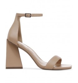 Women's Appel Two-Piece Flared-Heel Dress Sandals Tan/Beige $28.95 Shoes