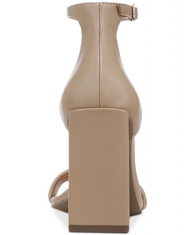 Women's Appel Two-Piece Flared-Heel Dress Sandals Tan/Beige $28.95 Shoes