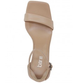 Women's Appel Two-Piece Flared-Heel Dress Sandals Tan/Beige $28.95 Shoes