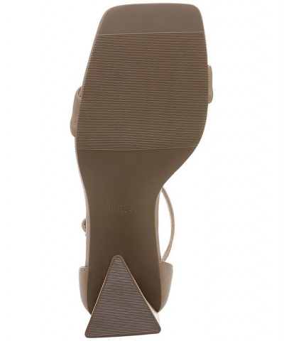 Women's Appel Two-Piece Flared-Heel Dress Sandals Tan/Beige $28.95 Shoes