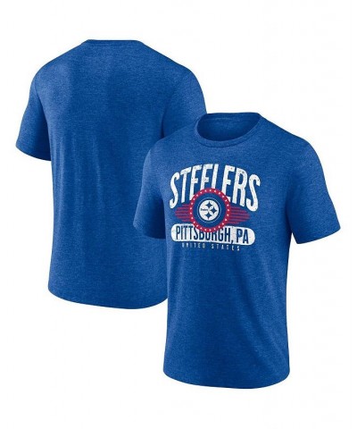 Men's Branded Heathered Royal Pittsburgh Steelers Americana Tri-Blend T-shirt $15.58 T-Shirts