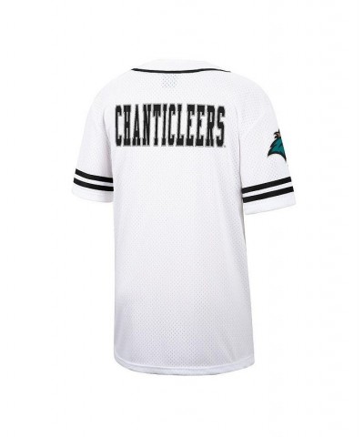 Men's White Coastal Carolina Chanticleers Free-Spirited Full-Button Baseball Jersey $38.24 Jersey