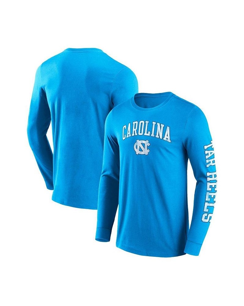 Men's Branded Carolina Blue North Carolina Tar Heels Distressed Arch Over Logo 2.0 Long Sleeve T-shirt $17.60 T-Shirts