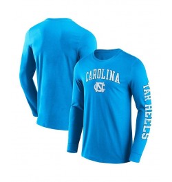 Men's Branded Carolina Blue North Carolina Tar Heels Distressed Arch Over Logo 2.0 Long Sleeve T-shirt $17.60 T-Shirts