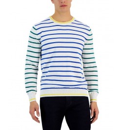 Arden Long Sleeve Mixed Stripe Crewneck Sweater Blue $15.30 Sweaters