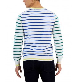 Arden Long Sleeve Mixed Stripe Crewneck Sweater Blue $15.30 Sweaters