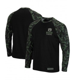 Men's Black Auburn Tigers OHT Military-Inspired Appreciation Camo Raglan Long Sleeve T-shirt $24.00 T-Shirts