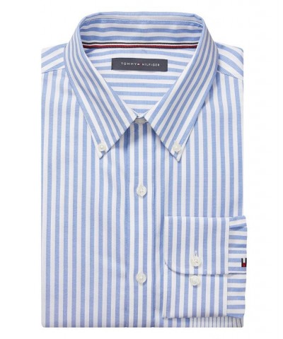 Men's TH Flex Slim Fit Wrinkle Free Stretch Pinpoint Oxford Dress Shirt Multi $26.25 Dress Shirts