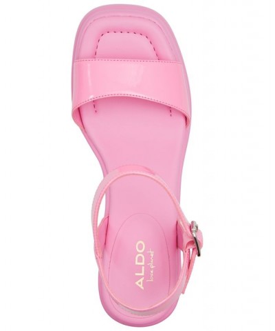 Women's Taina Two-Piece Platform Sandals Pink $37.00 Shoes