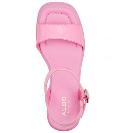 Women's Taina Two-Piece Platform Sandals Pink $37.00 Shoes