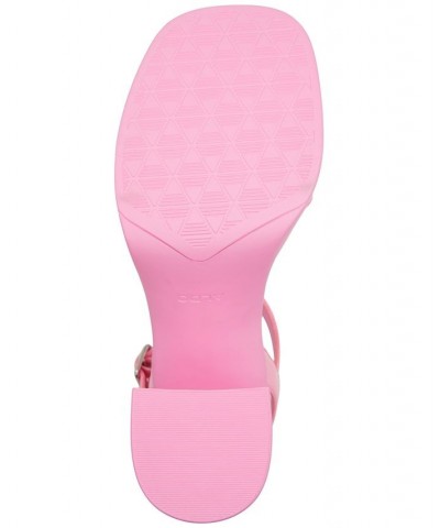 Women's Taina Two-Piece Platform Sandals Pink $37.00 Shoes