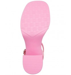 Women's Taina Two-Piece Platform Sandals Pink $37.00 Shoes