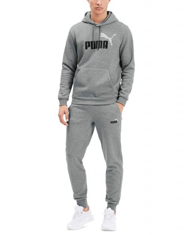 Men's Embroidered Logo Fleece Jogger Sweatpants Medium Grey Heather $27.08 Pants