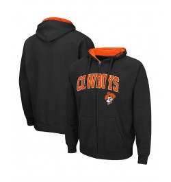 Men's Black Oklahoma State Cowboys Arch & Logo 3.0 Full-Zip Hoodie $27.25 Sweatshirt