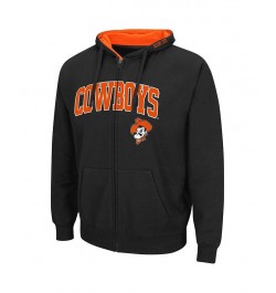 Men's Black Oklahoma State Cowboys Arch & Logo 3.0 Full-Zip Hoodie $27.25 Sweatshirt