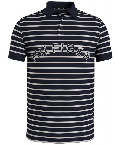 Men's Breton Stripe Pique Regular Fit Polo Desert Sky / Weathered White $35.60 Polo Shirts