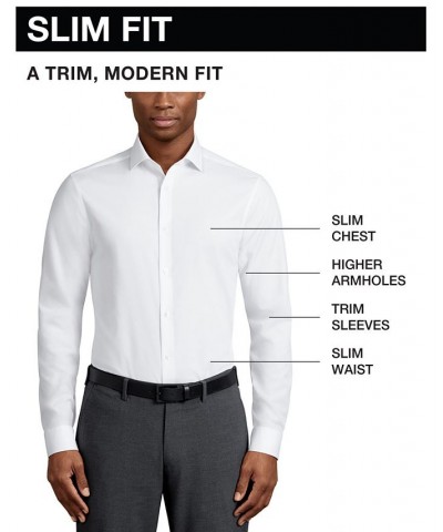 Men's TH Flex Slim Fit Wrinkle Free Stretch Pinpoint Oxford Dress Shirt Multi $26.25 Dress Shirts