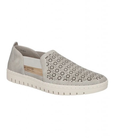 Women's Megafresh Comfort Flats Gray $29.40 Shoes