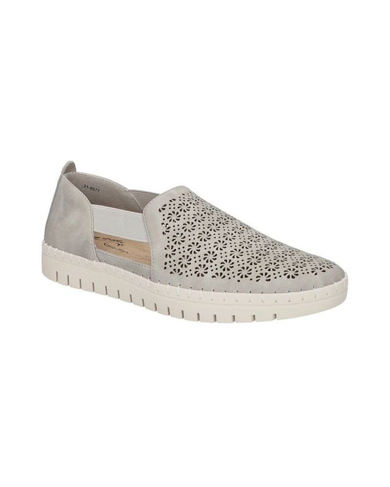 Women's Megafresh Comfort Flats Gray $29.40 Shoes