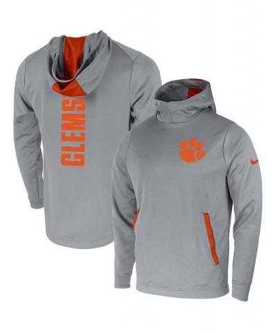 Men's Gray Clemson Tigers 2-Hit Performance Pullover Hoodie $47.50 Sweatshirt