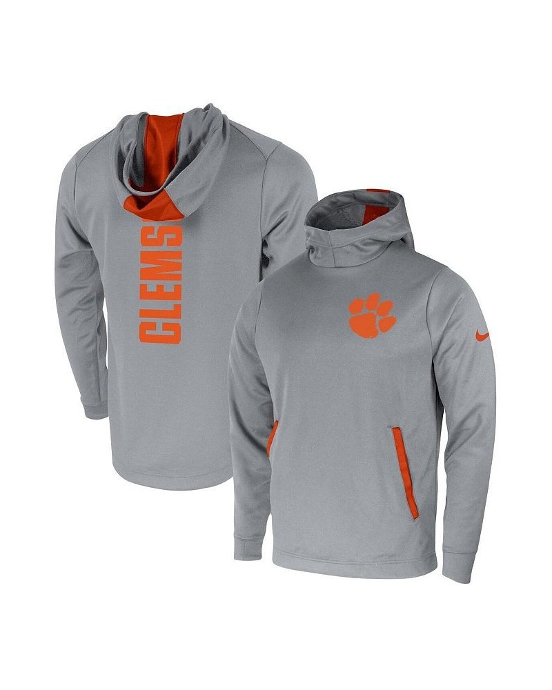 Men's Gray Clemson Tigers 2-Hit Performance Pullover Hoodie $47.50 Sweatshirt