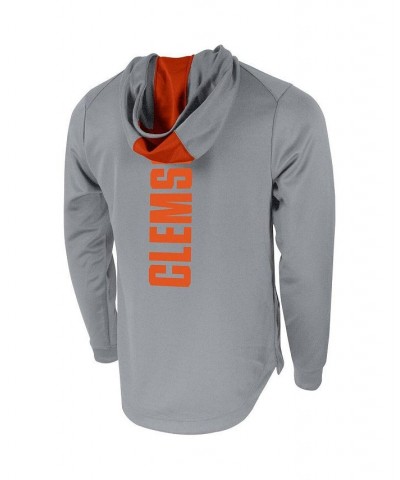 Men's Gray Clemson Tigers 2-Hit Performance Pullover Hoodie $47.50 Sweatshirt