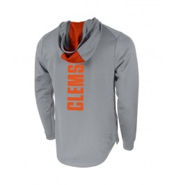 Men's Gray Clemson Tigers 2-Hit Performance Pullover Hoodie $47.50 Sweatshirt