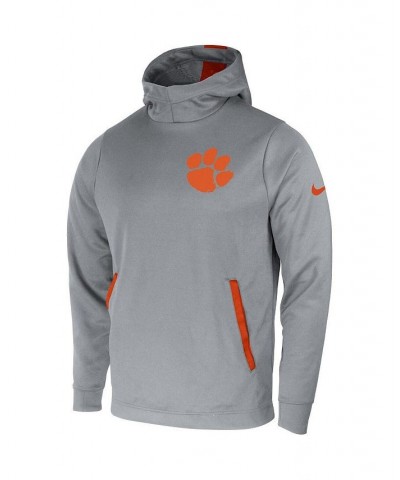 Men's Gray Clemson Tigers 2-Hit Performance Pullover Hoodie $47.50 Sweatshirt