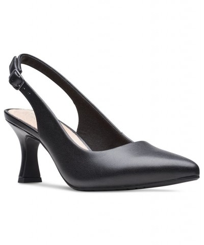 Women's Kataleyna Step Slingback Pumps Black $38.15 Shoes