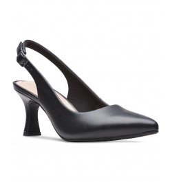 Women's Kataleyna Step Slingback Pumps Black $38.15 Shoes