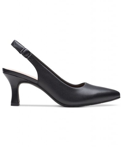 Women's Kataleyna Step Slingback Pumps Black $38.15 Shoes