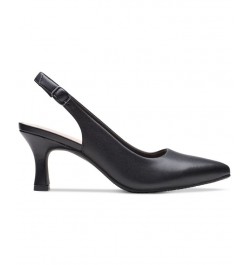 Women's Kataleyna Step Slingback Pumps Black $38.15 Shoes