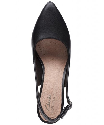 Women's Kataleyna Step Slingback Pumps Black $38.15 Shoes