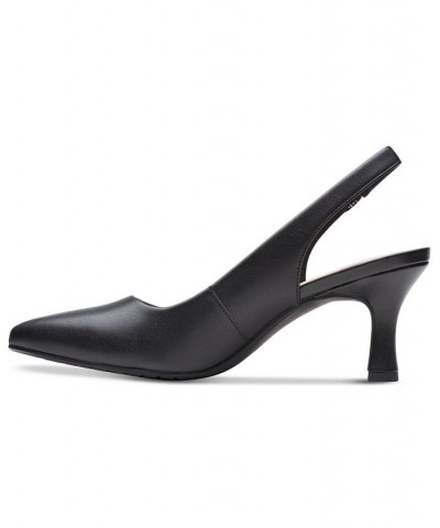 Women's Kataleyna Step Slingback Pumps Black $38.15 Shoes