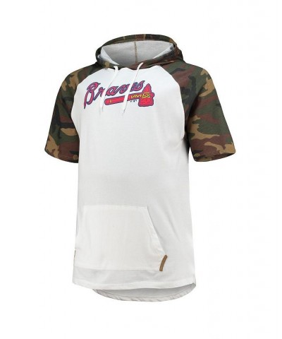 Men's Ronald Acuna Jr. White, Camo Atlanta Braves Player Big and Tall Raglan Hoodie T-shirt $34.44 T-Shirts