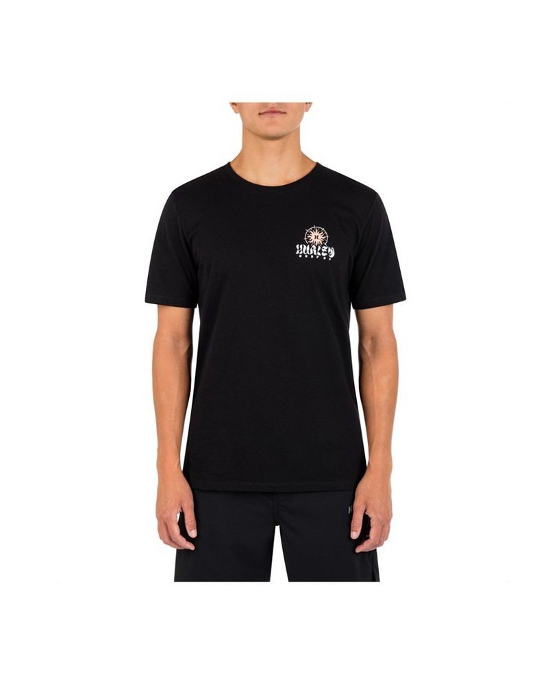 Men's Everyday Cosmic Groove Short Sleeves T-shirt Black $17.09 T-Shirts