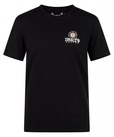 Men's Everyday Cosmic Groove Short Sleeves T-shirt Black $17.09 T-Shirts